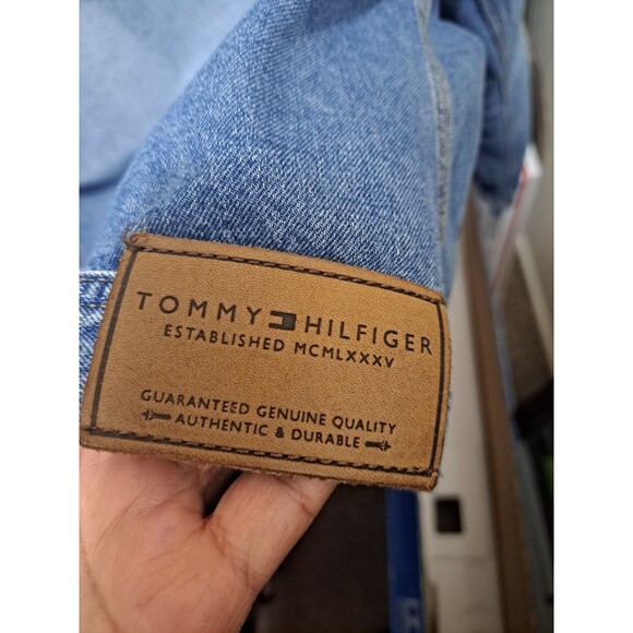 Vintage Tommy Hilfiger Women's Denim Jean Jacket Size Large - Picture 6 of 10
